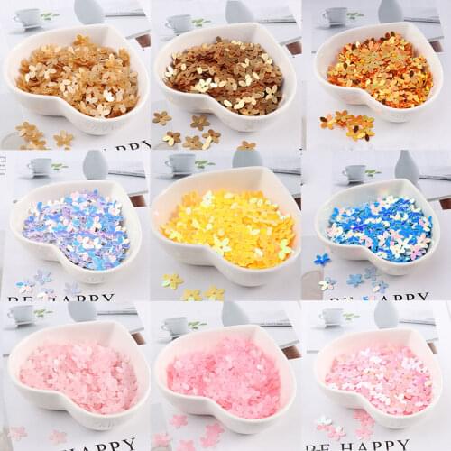Flower Craft Resin Bead 10mm Flat Sequins 350 Pcs Sewing Paillette DIY