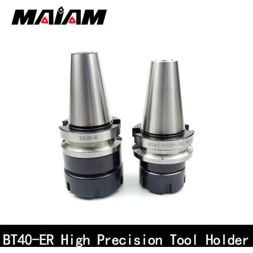 High precision 0.001 bt er tool holder bt40 er16 er20 er25 er32 er40 tool holder for collet nut wrench part CNC machining center