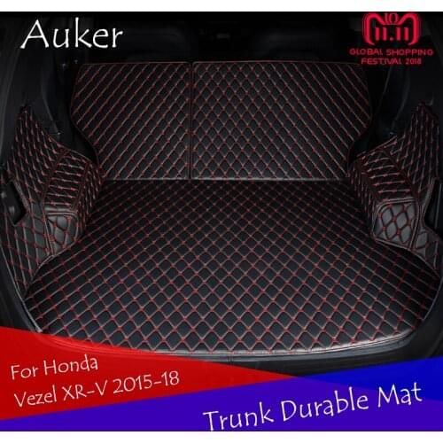 For 2015-2018 Honda Vezel XRV XR-V Durable Trunk Mat Cargo Liner Rear Tail Box Carpets Full Coverage Car Styling