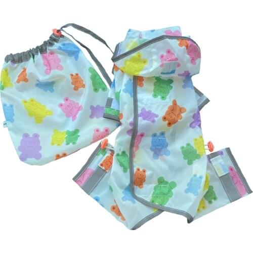 Cute Dog Raincoat Waterproof Pet Clothing for Dog Rain Jacket Jumpsuit Rainwear Poodle Bichon Schnauzer Welsh Corgi Clothes