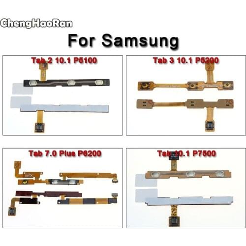 ChengHaoRan Power On/Off & Volume Up/Down Button Control Key Flex Cable For Samsung Galaxy Tab 2 3 10.1 P5100 P5200 P6200 P7500