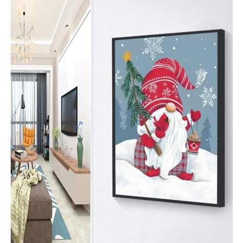 DIY Diamond Painting Christmas Faceless Doll Merry Christmas Decorations For Home Full Drill Diamond Embroidery Mosaic Art Gift