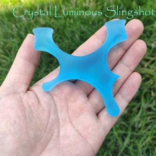 New Epoxy Resin Crystal Crooked Sub Pocket Slingshot Flat Skin Outdoor Glow-in-the-Dark Shaped Archery Bow Compound Bow