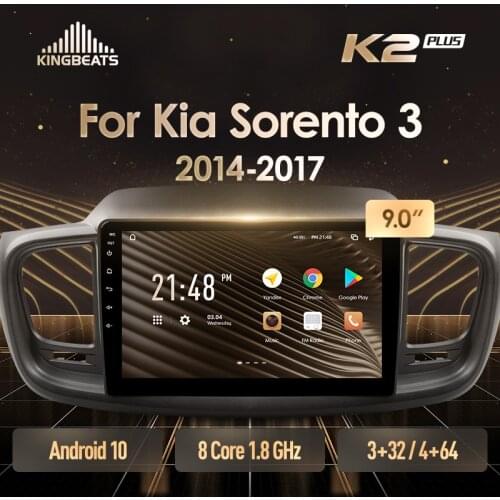 KingBeats Android 10 Octa-Core head unit HU 4G in Dash Car Radio Multimedia Video Player Navigation GPS For Kia Sorento 3 2014 - 2017 no dvd 2 din Double Din Android Car Stereo 2din DDR4