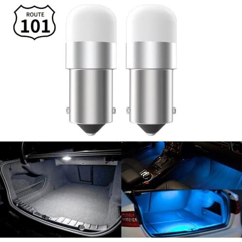 Route101 2x Car Interior Light 12V BA9S LED T4W Footwelldoor Courtesy Trunk Cargo Bulb Auto Lamp Lighting H5W 256 1895 1893 257