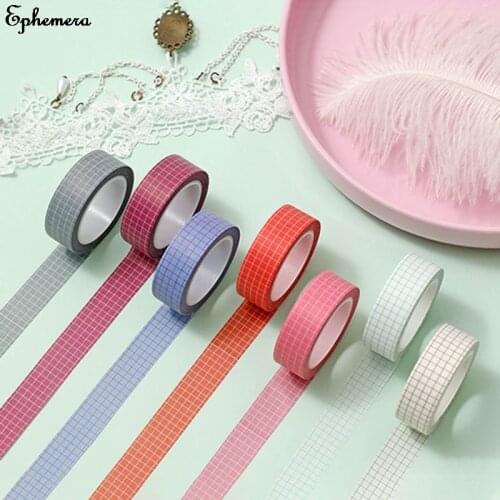 10M Black and White Grid Washi Tape Japanese Paper DIY Planner Masking Tape Adhesive Tapes Stickers Decorative Stationery Tapes
