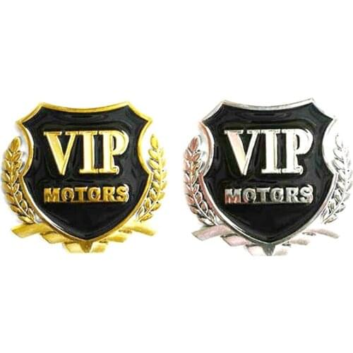 Metal 3D VIP Car Sticker VIP Logo Stickers for Car Door Window Chrome Emblem Badge Auto Body Decal Motorcycle Decoration
