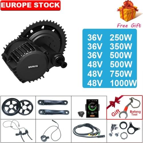 BAFANG BBS02 BBSHD 48V 500W/750W/1000W 36V250W/350W/500w Mid Drive Motor Ebike Kit 8fun Bicycle Engine Electric Bike Kit