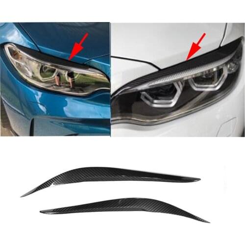 Carbon Fiber Headlight Eyelids Eyebrows for BMW F87 M2 F22 F23 220i 228i M235i M240i M Sport Coupe 2 Door 2014- 2018 Accessories