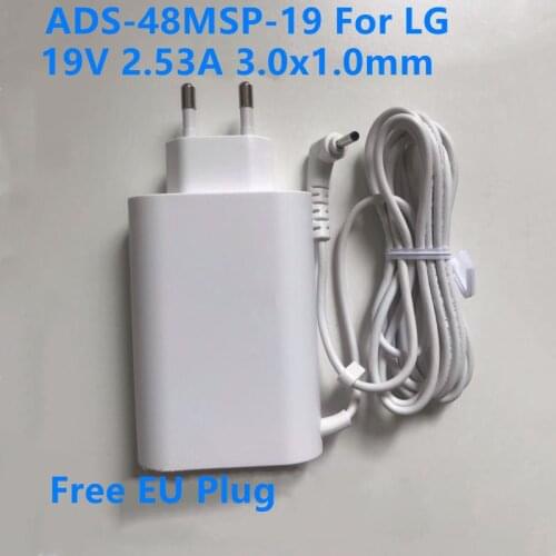 Genuine AC Adapter Charger For LG ADS-48MSP-19 19V 2.53A 48W ADS-48MS-19-2 19048E Power Supply For LG GRAM 15Z970 14Z980C Laptop
