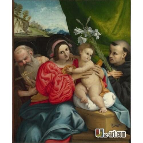 Canvas Prints ( Lorenzo Lotto) wholesale home supplies classic oil painting printing on canvas Religion-194