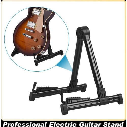 Professional Electric Guitar Stand Universal Folding Electric Acoustic Bass Stand A-Frame Musical Rack Holder Guitar Accessories