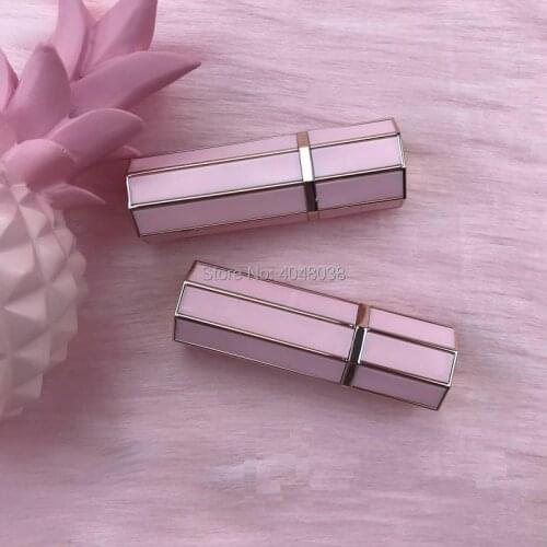 Empty Eight Sides Lipstick Tube 12.1mm Plastic Pink Lip Balm Container Refillable Bottle Cosmetic Container Packaging 20pcs/Lot