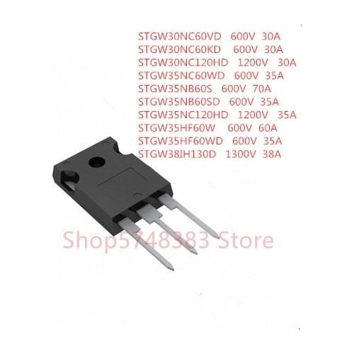 STGW30NC60VD STGW30NC60KD STGW30NC120HD STGW35NC60WD STGW35NB60S STGW35NB60SD STGW35NC120HD STGW35HF60W STGW35HF60WD STGW38IH130