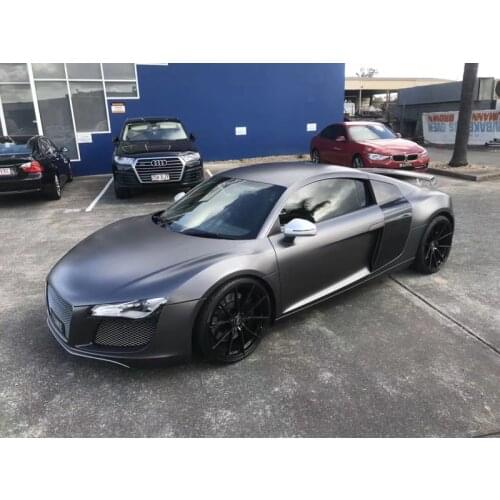 Car Styling Grey Metallic Matt Vinyl Film Car Wrap With Air Drain Gunmetal Chrome Matte Car Foil Wrapping Sticker