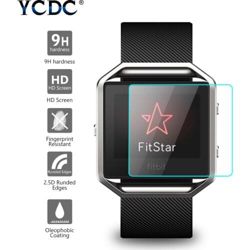 YCDC 1PC For Fitbit Blaze Tempered Glass 9H 2.5D Premium Screen Protector Film For Fitbit Blaze SmartWatch