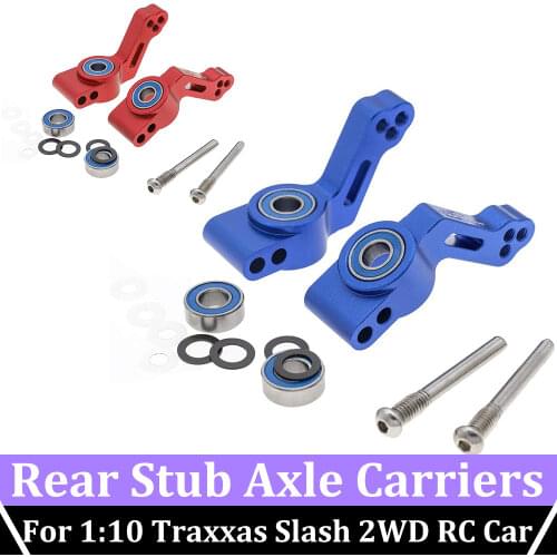 RC Metal Alloy Rear Short Axle Carrier Upgrade Parts Set 3752 for TRAXXAS 1/10 2WD Slashes Short Shaft Carrier Bigfoot Racing