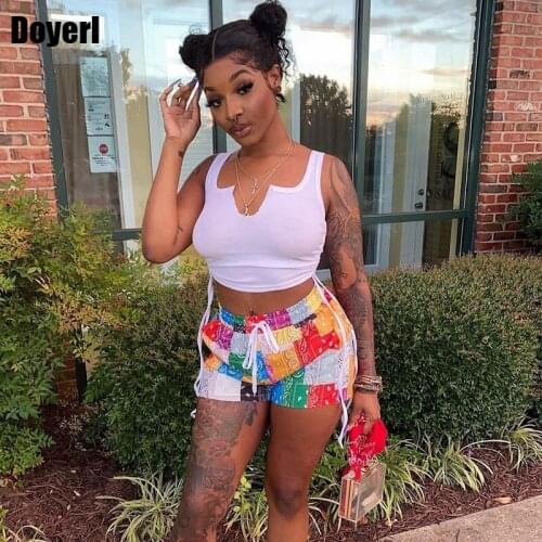 Co Ord Set Women Tracksuit 2 Piece Set Summer Clothes for Women Two Piece 2021 Sport Tank Crop Top and Biker Shorts Women Set