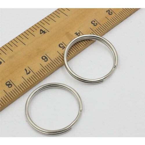 20pcs Fashion KeyRing Key Chain Round Split Key Rings for KeyRings making 24mm thickness:about 1.5mm K06054