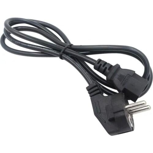 200pcs 2 Prong EU European AC Power Cable Euro IEC C13 Power Extension Lead Cord 1.2m Electric Wire For Router DVD