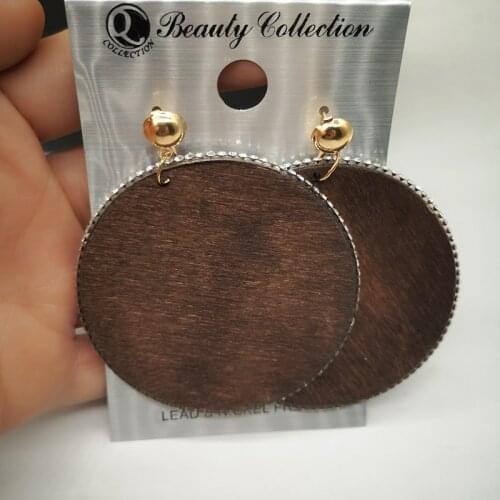 2020 Shiiny Stones with wood earrings