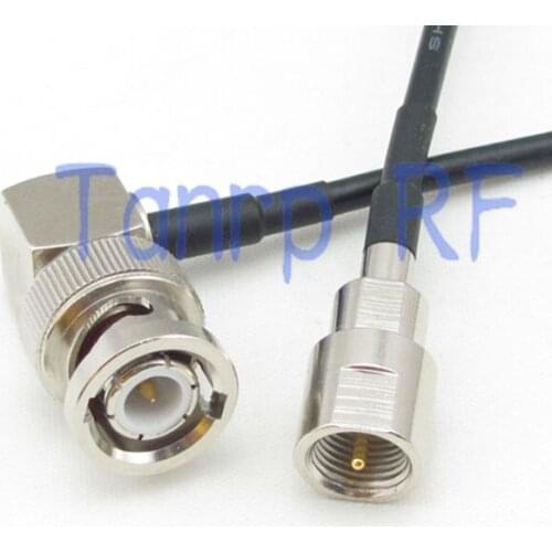 6in BNC male right angle to FME male plug RF connector adapter 15CM Pigtail coaxial jumper cable RG174 extension cord