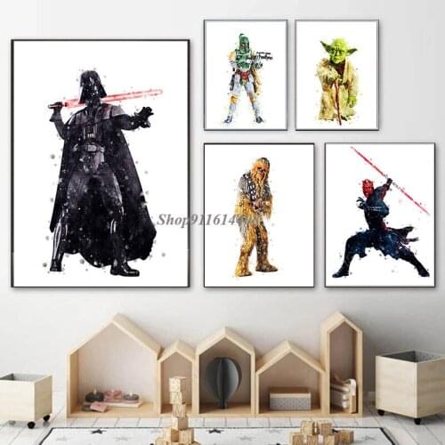 Anime Star Wars Canvas Painting Disney Characters Posters and Prints Living Room Decoration for Kids Wall Art Picture Home Decor