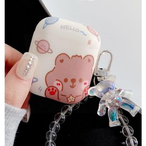 Wireless Case for Apple Airpods 1 2 Cute Cartoon Happy Bear Case for AirPods Pro Case Bluetooth Earphone Accessories Box