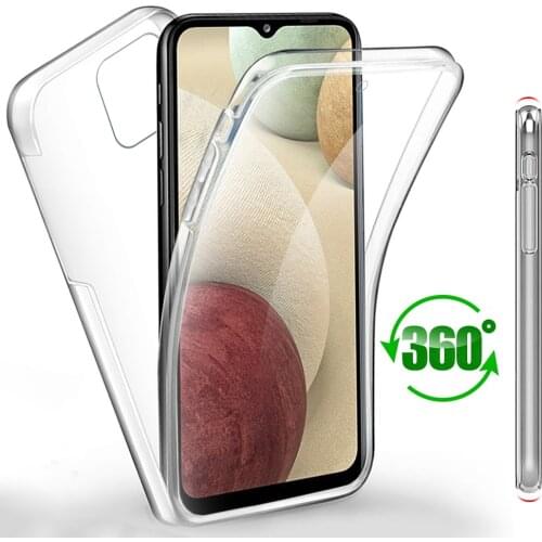 Covers For Galaxy A 12 Case 360 Degree Clear Full Protection Soft TPU Cases For Samsung A12 SM-A125F/DSN 6.5'' Shockproof Coque
