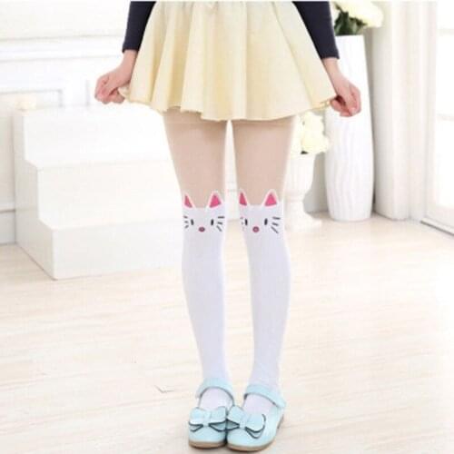Baby Toddler Kids Girls Cotton Tights Stockings Pantyhose Cartoon Cat and Rabbit Casual Cute