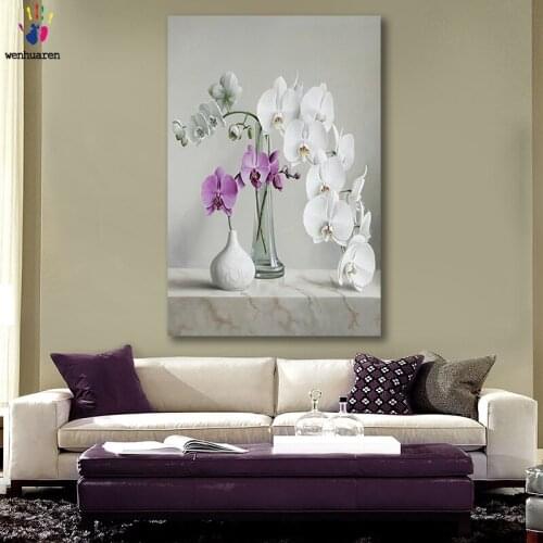DIY colorings pictures by numbers with colors Orchid Phalaenopsis picture drawing painting by numbers framed Home