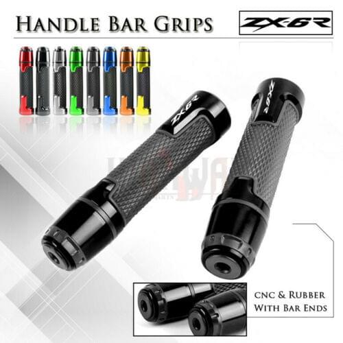 GEL Handle bar End Motorcycle Hand Grip FOR KAWASAKI ZX6R NINJA 636 ZX636 636R