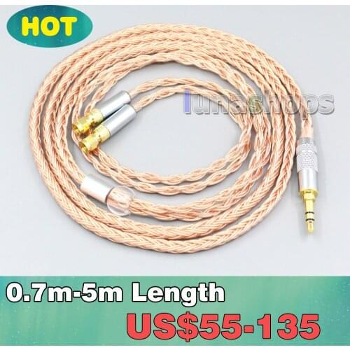 2.5mm 3.5mm XLR Balanced 16 Core 99% 7N OCC Earphone Cable For HiFiMan HE400 HE5 HE6 HE300 HE4 HE500 HE6 LN006741
