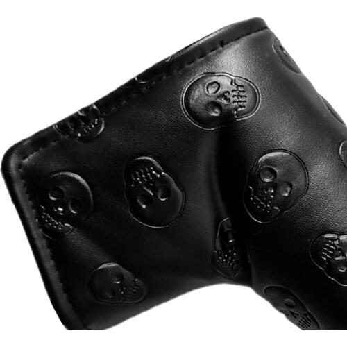 Golf Putter Blade Head Cover Skull Embroidery Headcover Gifts for Men Golfer