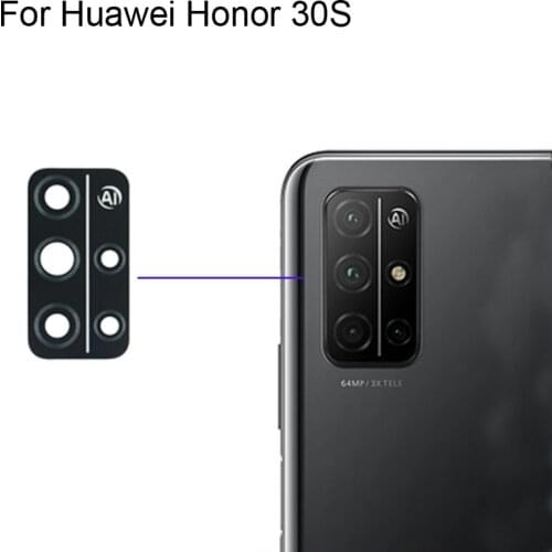 2PCS High quality For Huawei Honor 30S Back Rear Camera Glass Lens test good For Huawei Honor30S Replacement Parts 30 S