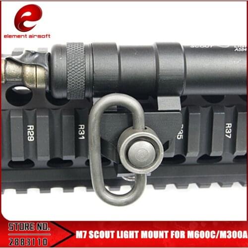 Element M7 Scout Light Mount For M600C/M300A Sling Swivel Adapter Mount Quick Detach Airsoft Tactical Accessories Adapter EX257