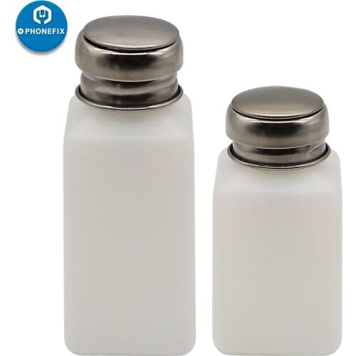 Plastic Alcohol Bottle Press Metal Cap Pumping Dispenser Bottle Refillable Air Pump For Mobile Phone Tablet PC Repair Tools