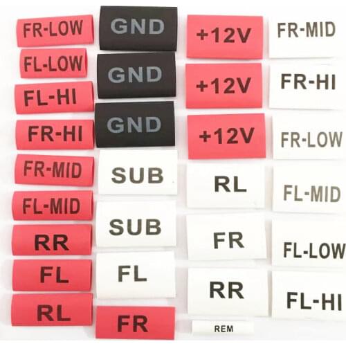 Car Audio Modified Wire Heat Shrinkable Tube with Logo Printed Shrink Tube Flame Retardant Insulated Heat Shrinkable Tube