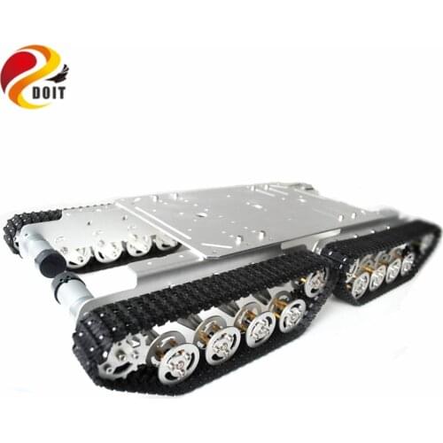 DOIT TS600 4WD Shock Absorber Tank Chassis with Aluminum Alloy Frame for Experiment Platform for Arduino Robot Project