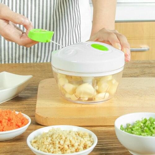 Manual Meat Grinder Vegetable Fruit Spiral Chopper Slicer Accessories Multi-Function High Speed Chopper Garlic Cutting Machine