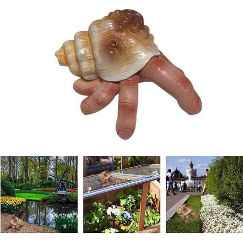 Spoof Fun Decorations Resin Funny Prank Scary Finger Toy Shell Finger Ornament Home Decor For Indoor Bedroom Living Room Study