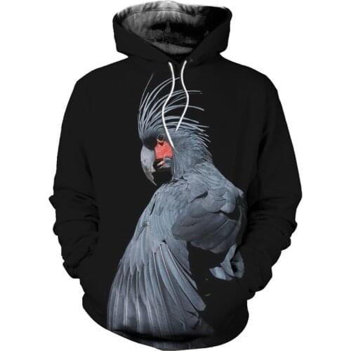 3D print palm Parrot Art fashion casual Street hip hop zipper Sweatshirt Hoodie