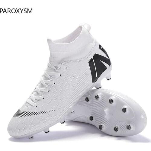 PAROXYSM outdoor mens and womens football shoes football boots high ankle childrens splint training sneakers soccer shoe