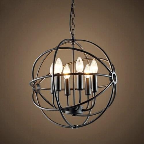 American Style Retro Nordic Vintage Pendant Light Iron Loft Industrial Hanging Lamp Living Dining Room Bar Light Fixture Lamp