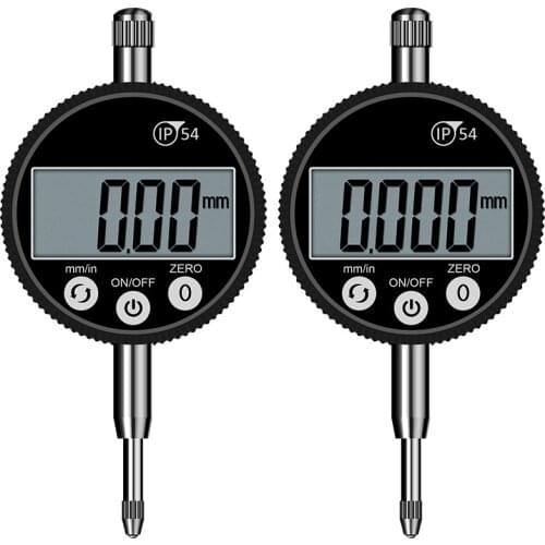 0-12.7mm /0.5" IP54 Oilproof Dial Indicator 0.01/0.001 Precision Touch Electronic Micrometer Metric/Inch LCD Digital Micrometers