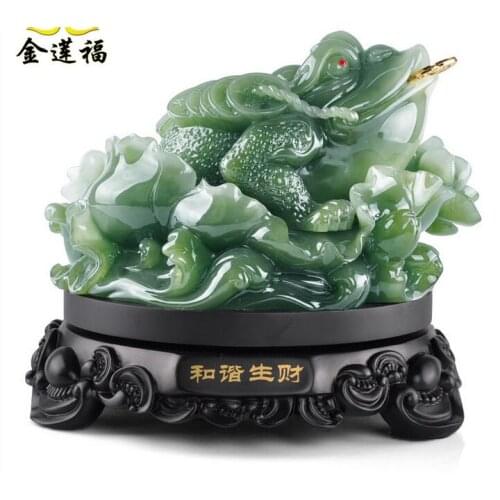 Toad Golden Gold cicada fortune decoration small prosperous money toad office store home sculpture decoration statues Home