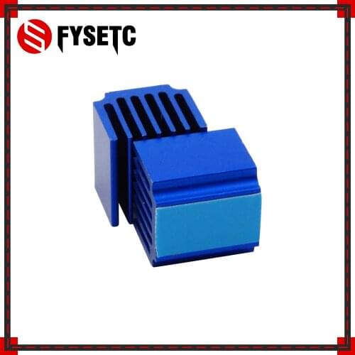 2pcs Blue Raspberry Pi Heatsinks Cooler Aluminum 15*14*13mm With Adhesive For Cooling Raspberry Pi 3 / 2 Model B LV8729/TMC2100