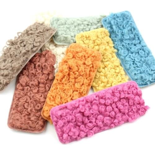 24Pcs 3.5*8.8cm Rectangle Teddy Plush BB clip cover Padded Appliques for childrens crafts headwear DIY Hairpin Decor wholesale