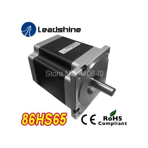 Free Shipping GENUINE Leadshine 86HS65 2 Phase NEMA 34 Hybrid Stepper Motor with 6.5 N.m 4 A length 98 mm shaft 14 mm 8 wires