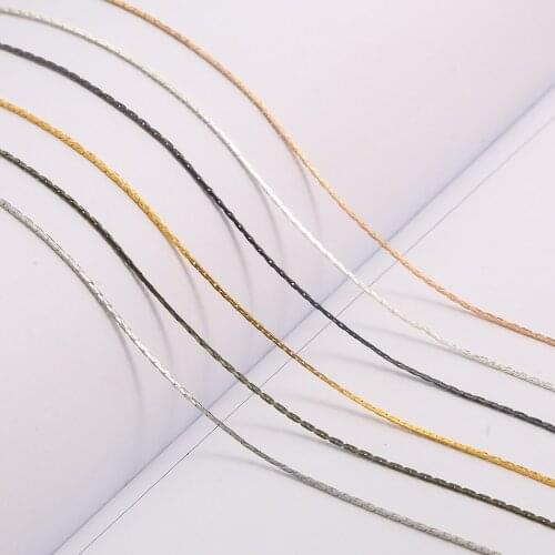 1m/batch 0.8mm 6-color copper bulk exquisite necklace chain, used for DIY jewelry making supply chain discovery accessories